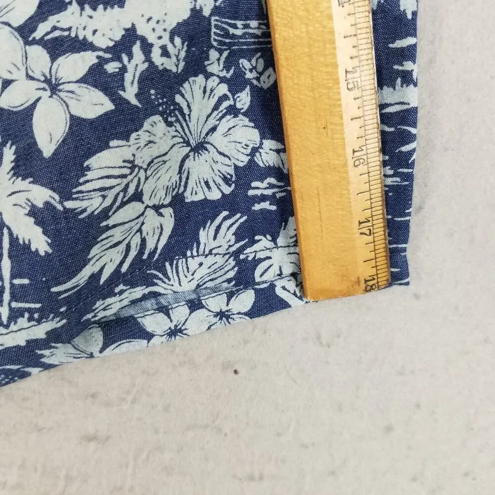 Goodale Shorts‎ Mens 30 Blue White Hawaiian Floral Print Casual Summer Beach